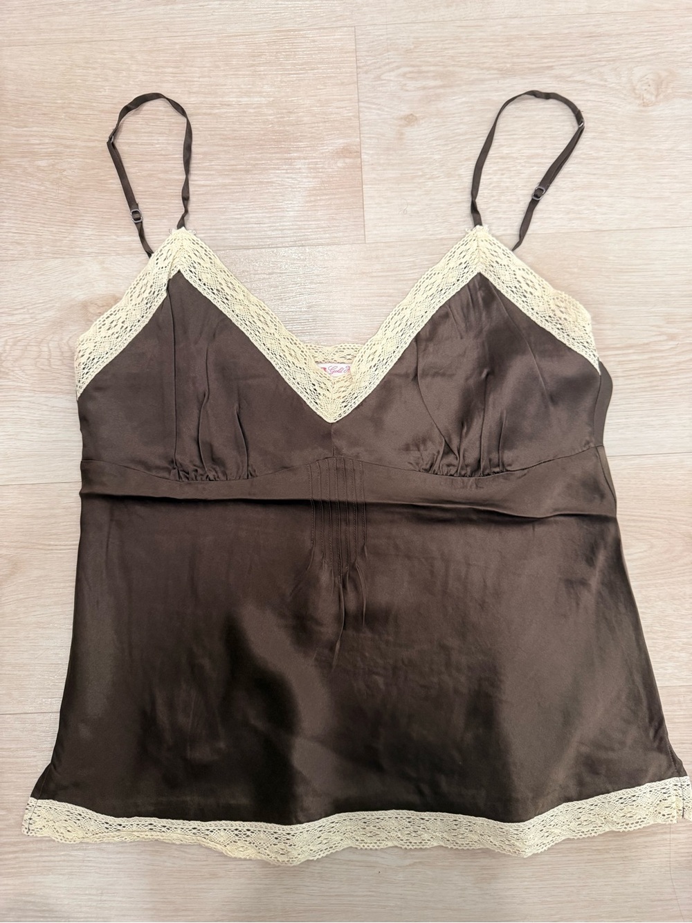 NWT Gold Hawk Silk Cami Sz L
